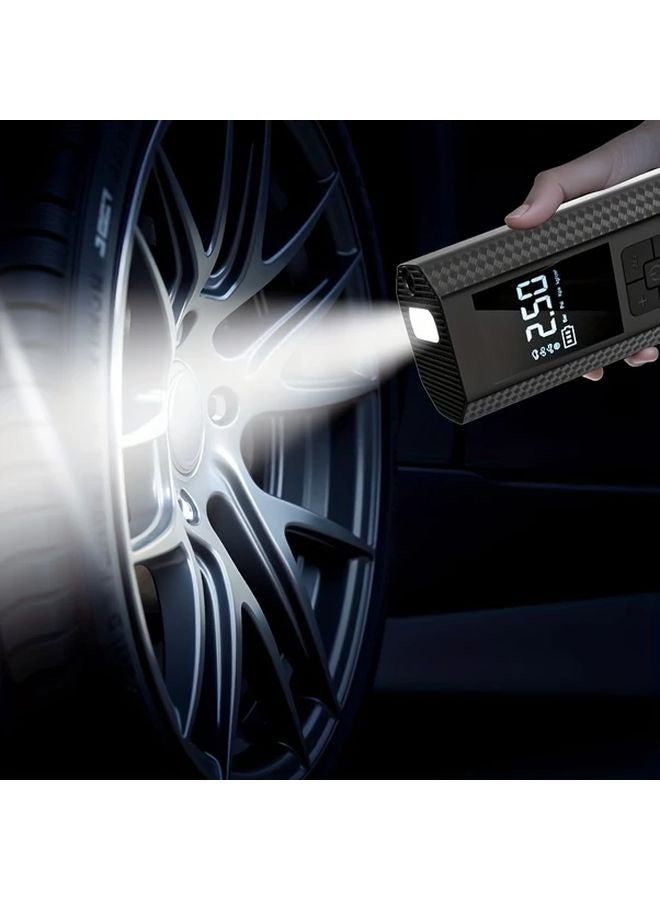 مضخة هواء الإطارات اللاسلكية المحمولة الذكية السوداء 150PSI للنفخ السريع - Image 5